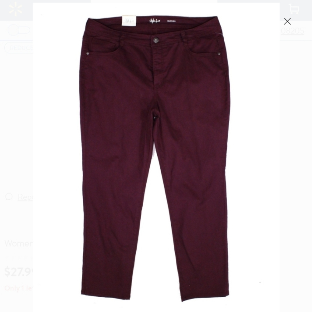Style & Co Plus Size Slim Leg Sz 24W